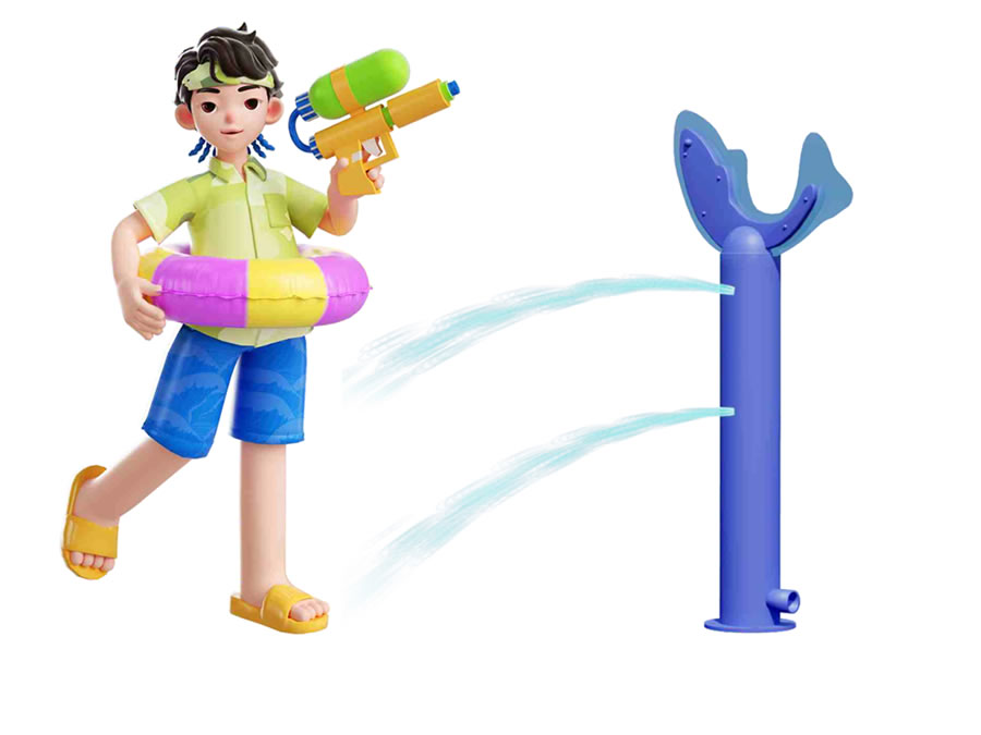 鯉魚水槍戲水小品